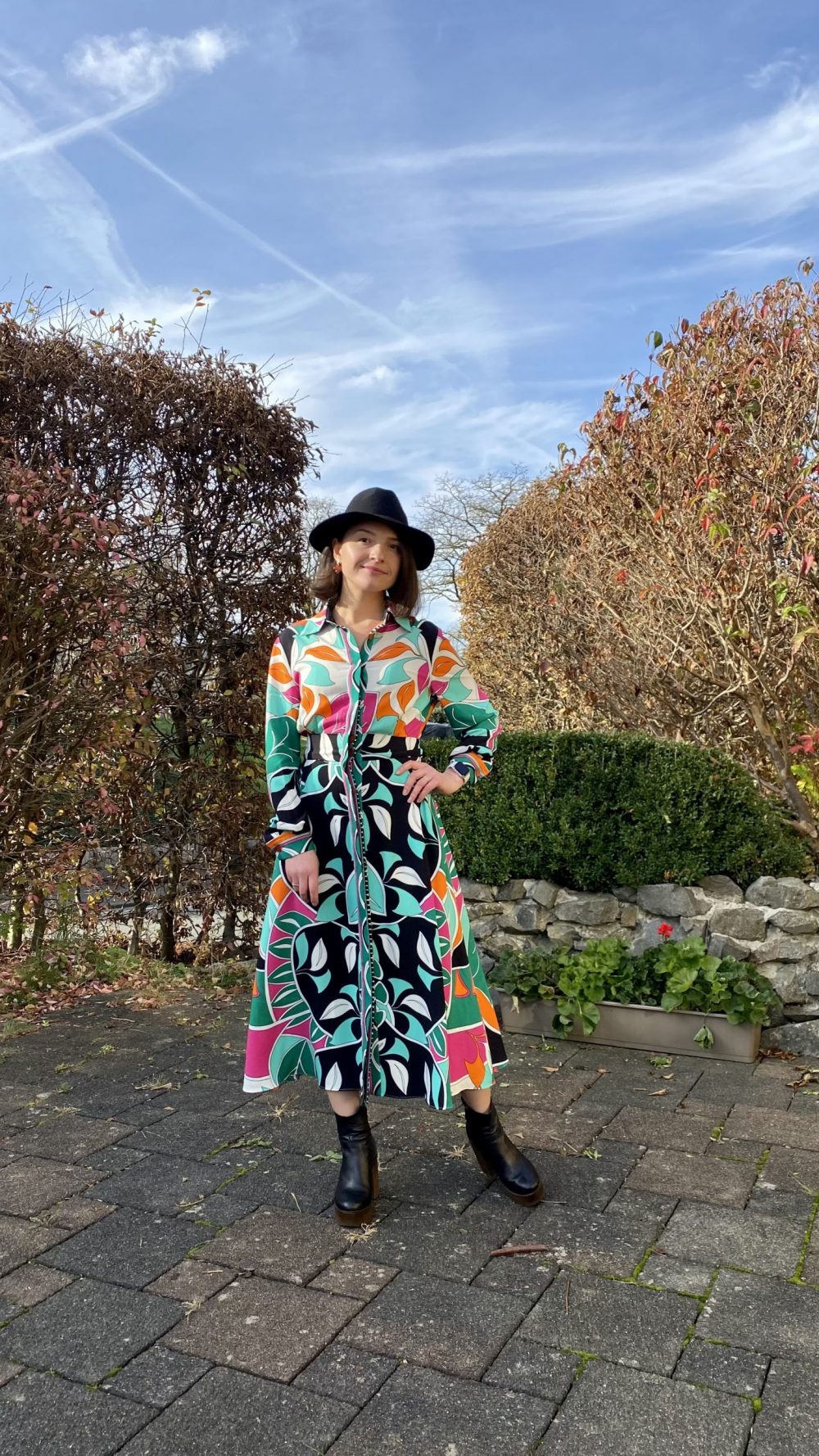 Hemdblusenkleid mit Print – Bild 14