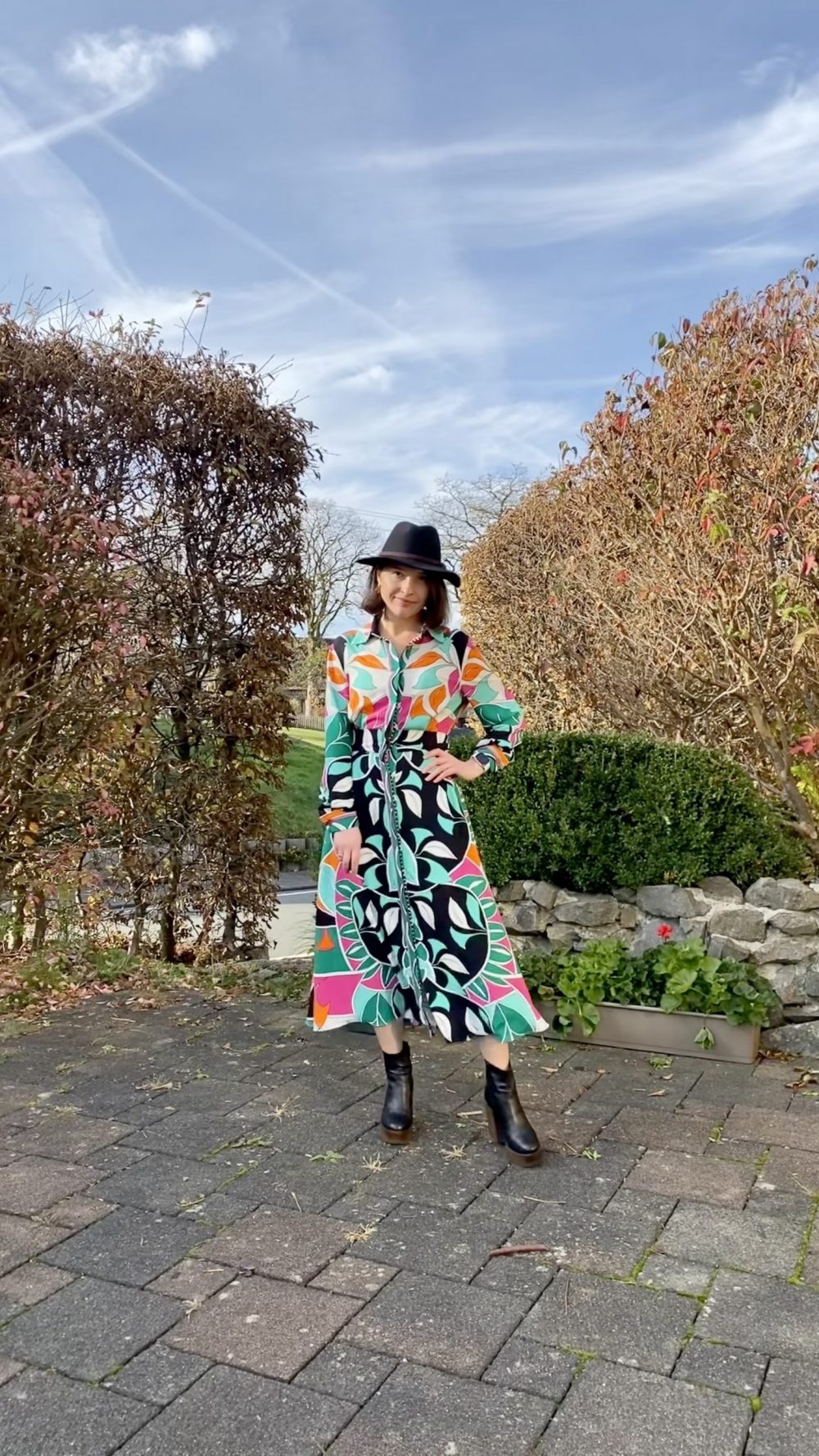 Hemdblusenkleid mit Print – Bild 4