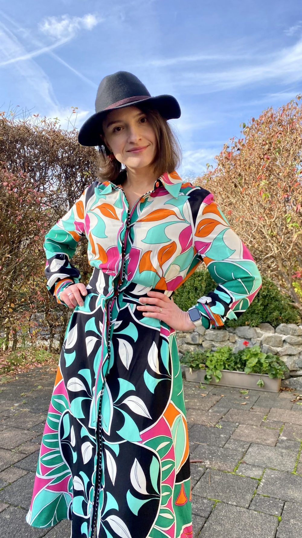 Hemdblusenkleid mit Print – Bild 5