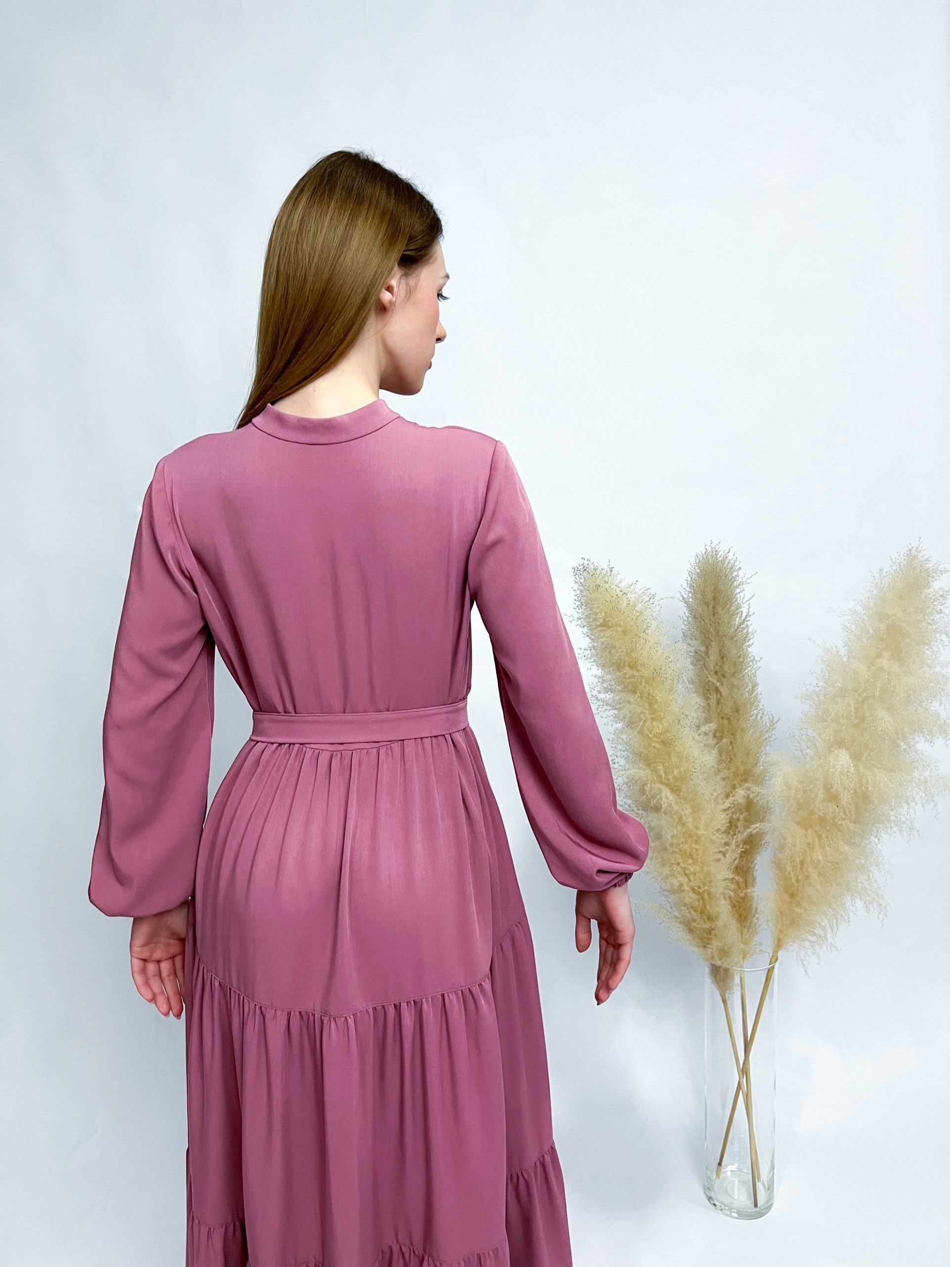Kleid mit Stufenrock einfarbig – Bild 4