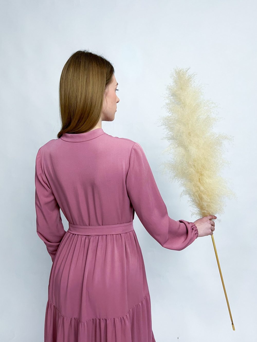 Kleid mit Stufenrock einfarbig – Bild 3