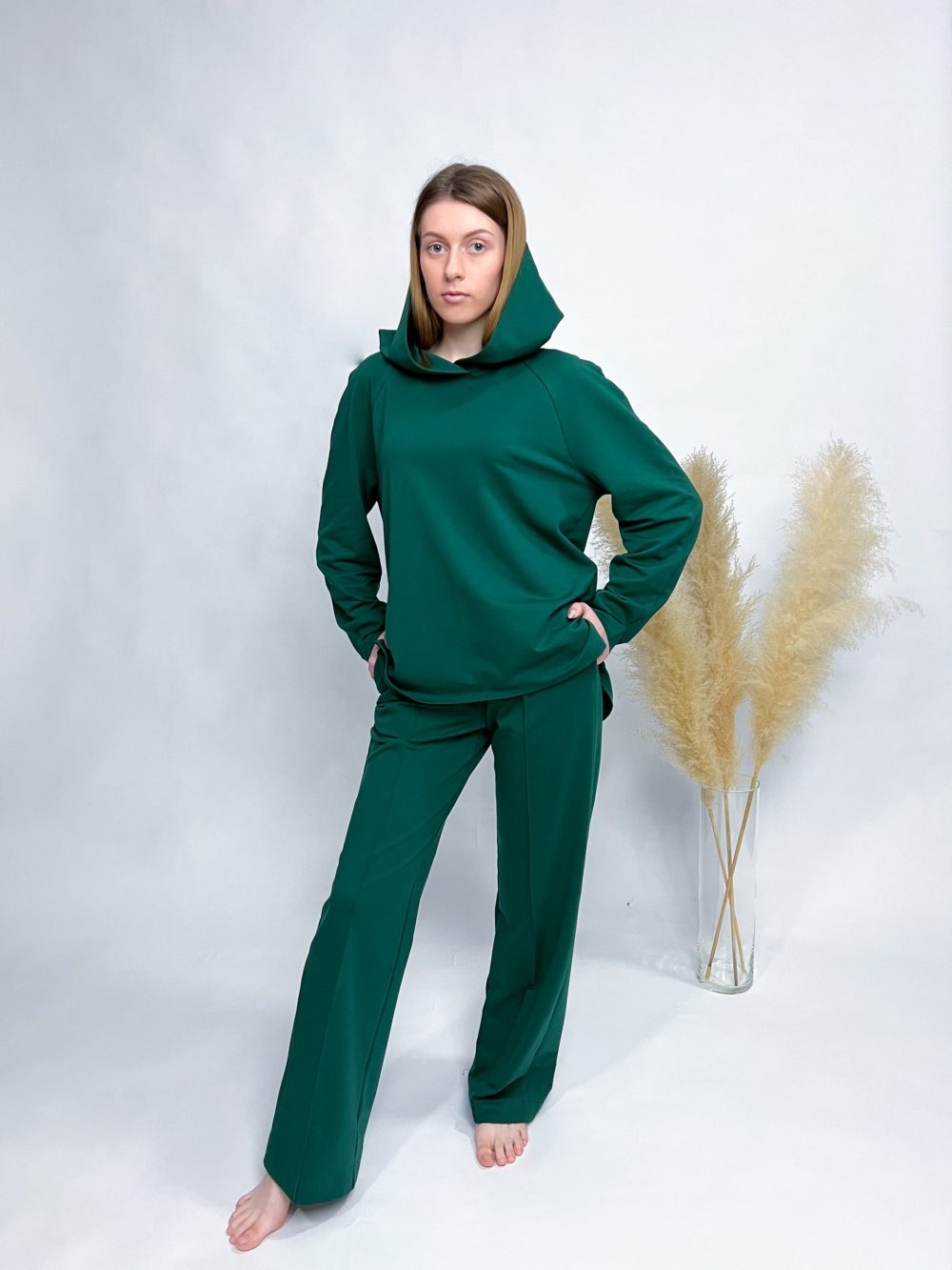 Classic hoodie and wide pants