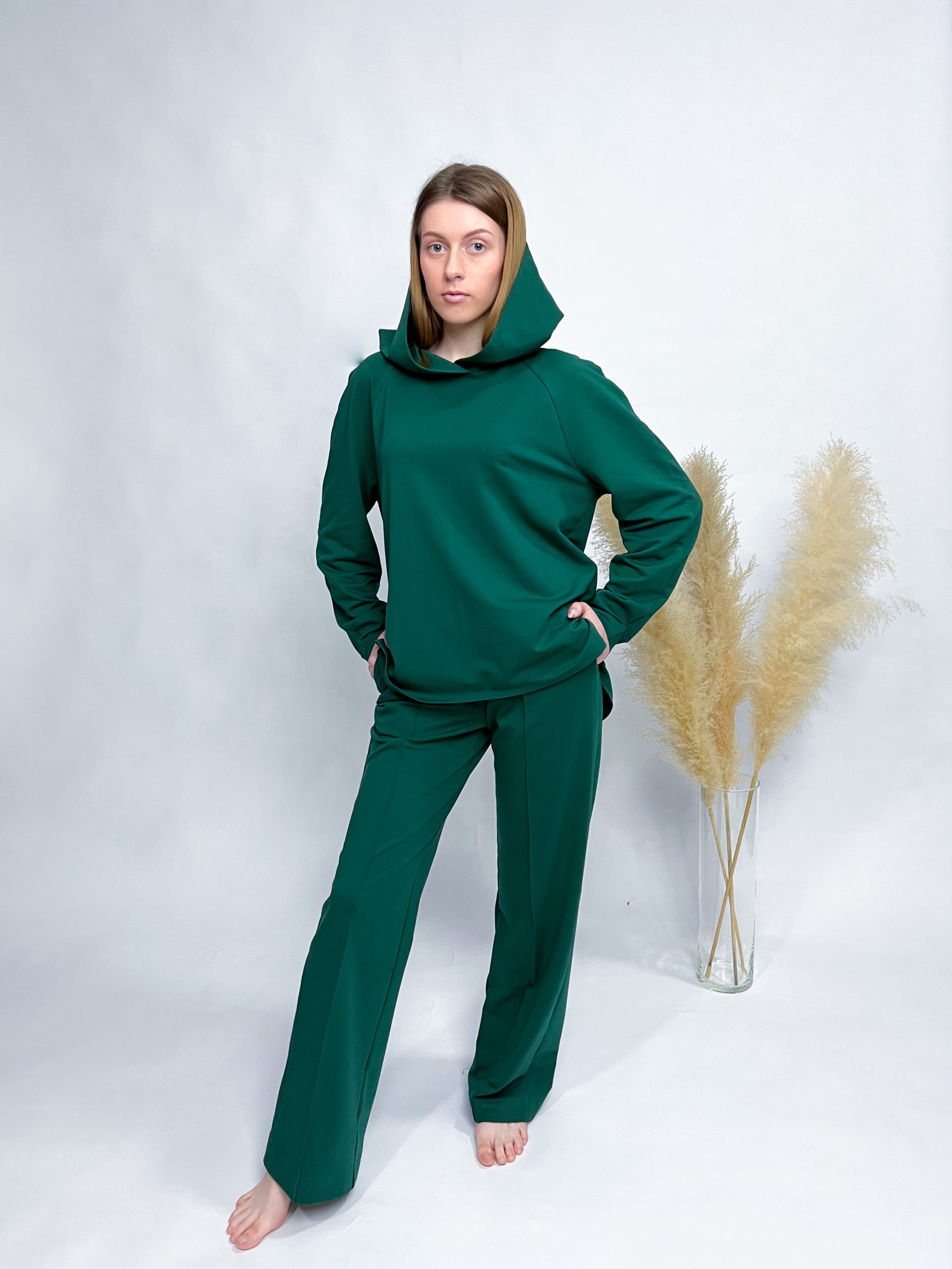 Classic hoodie and wide pants