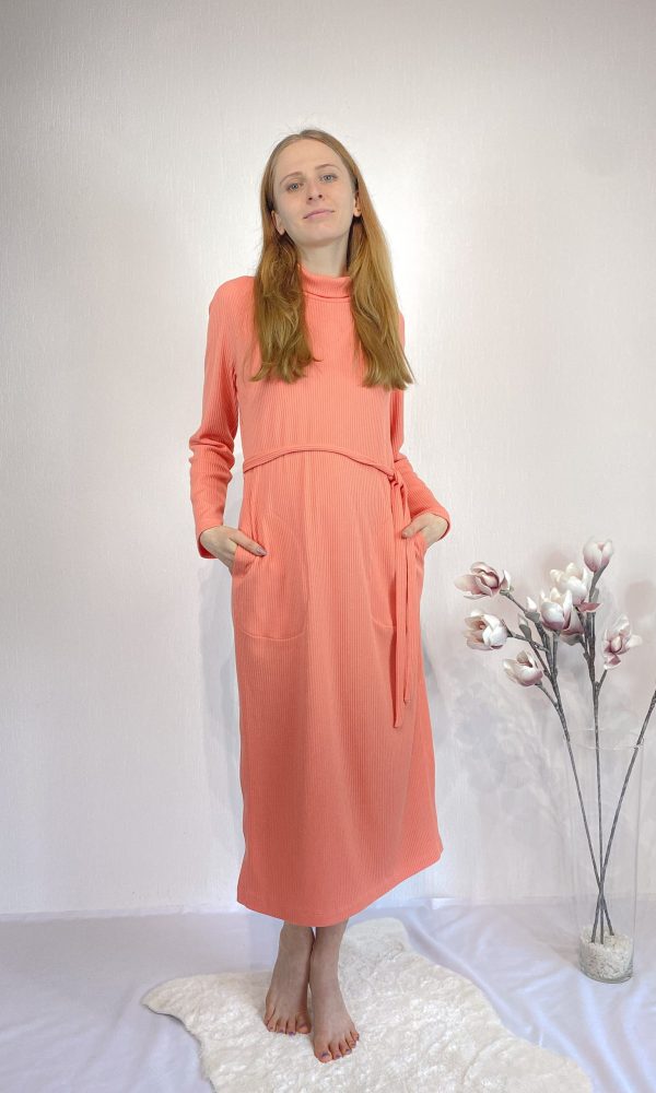 Long dress with turtleneck