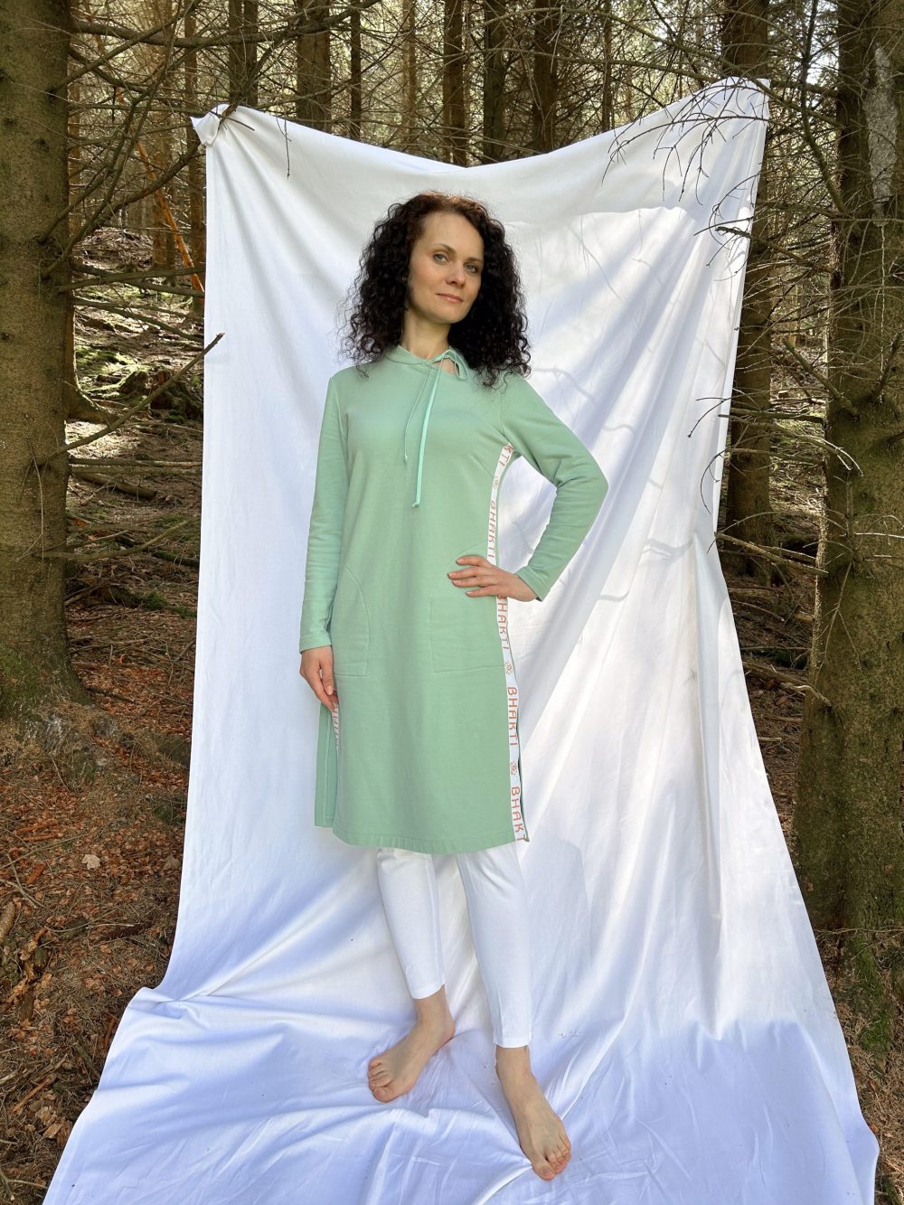Tunic dress with bhakti stripes - Image 17