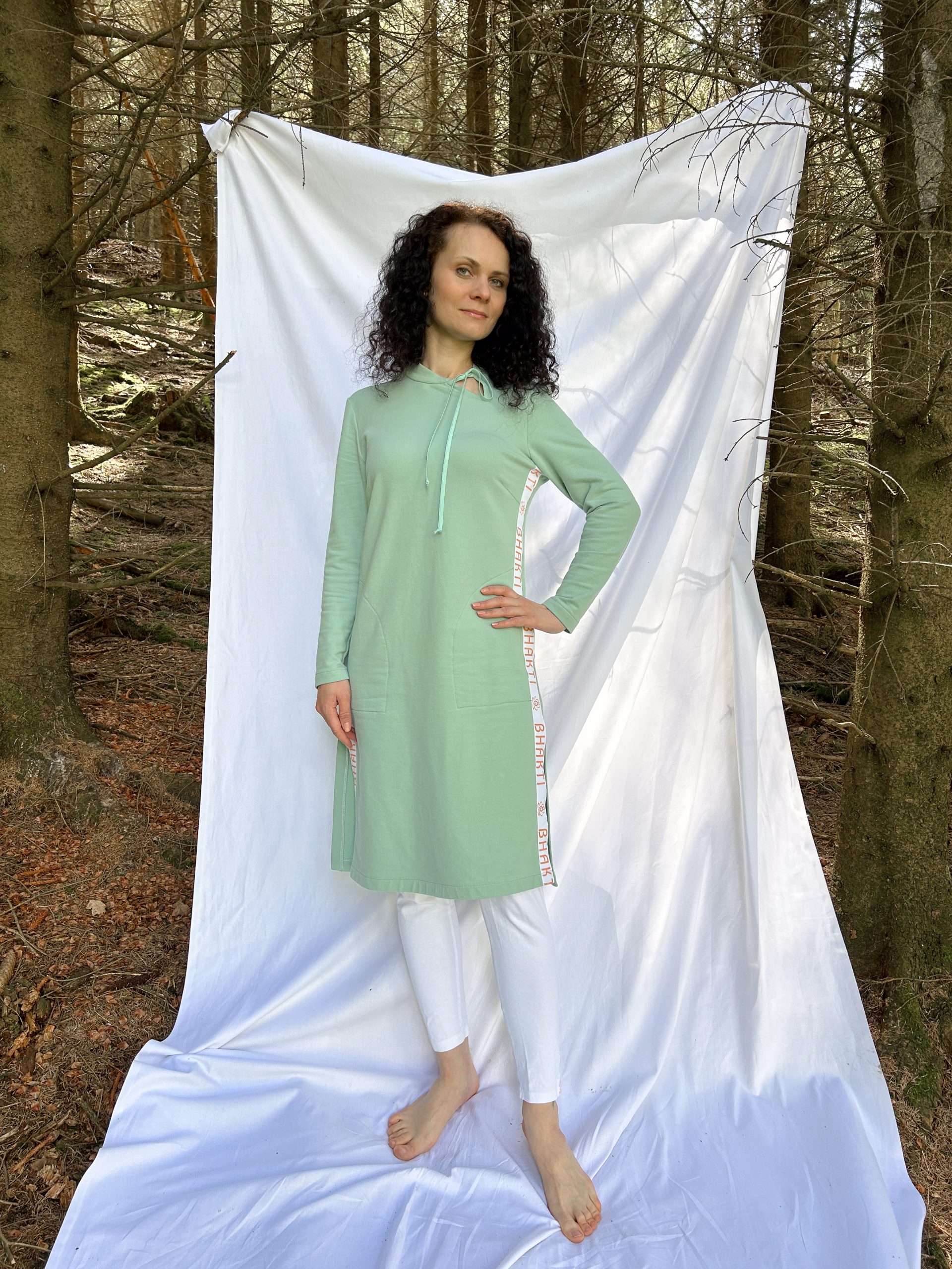 Tunic dress with bhakti stripes - Image 17