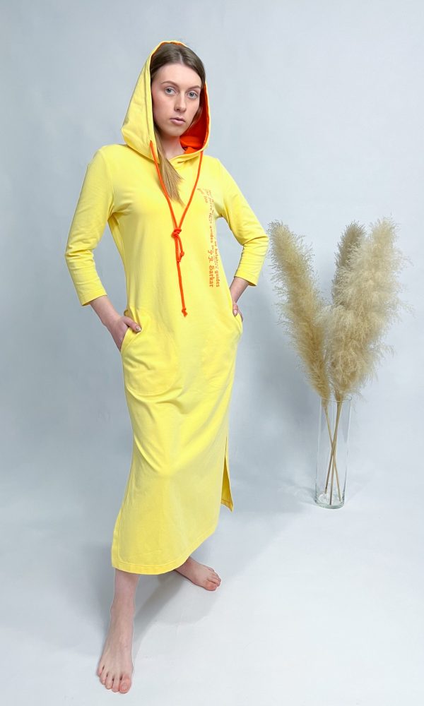 Tunic dress with hood